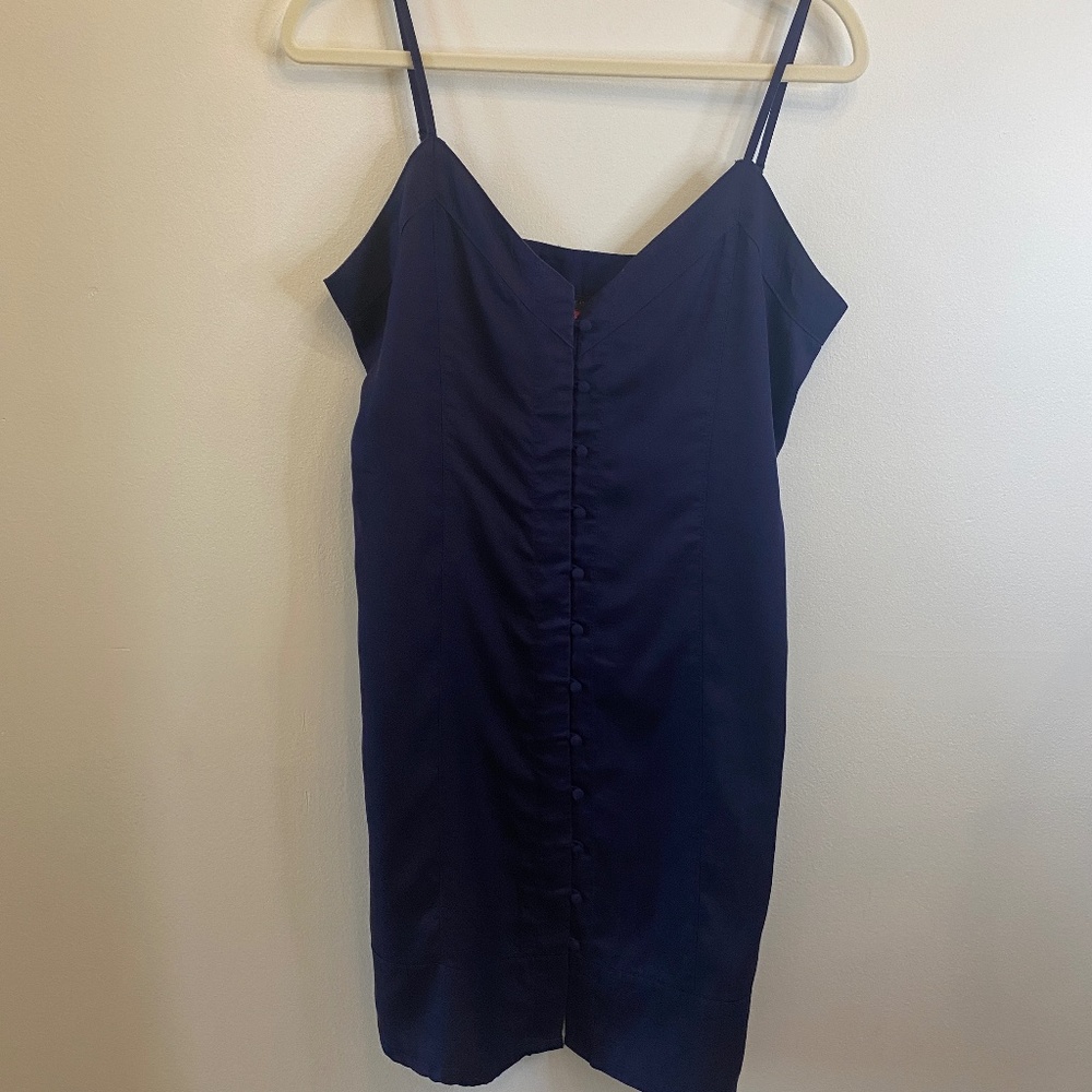 Spagetti strap dark blue Vince Cumuto mini sundress